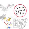 ECF5078 10 Pieces Push-Type Retainer Fastener Fixing Clips for Ford Focus Mondeo Transit Ka Connect Custom W703243-S300 1060989 