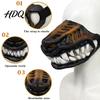 Themed Party Dog Attire Hell Hound Muzzle for Dogs Scary Natural Latex Beast Costume Mask Hellhound Headgear Dogs with Adjustable Straps Halloween