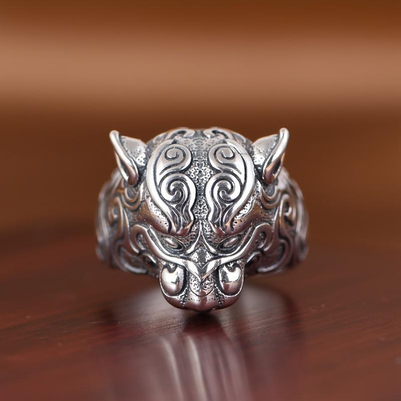 Vintage Pixiu Dragon Head Zodiac Ring - Stylish Open Index Finger Fashion Jewelry
