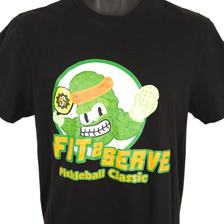 

Fit 2 Serve Pickleball Classic T Shirt Mens Size Medium Black S