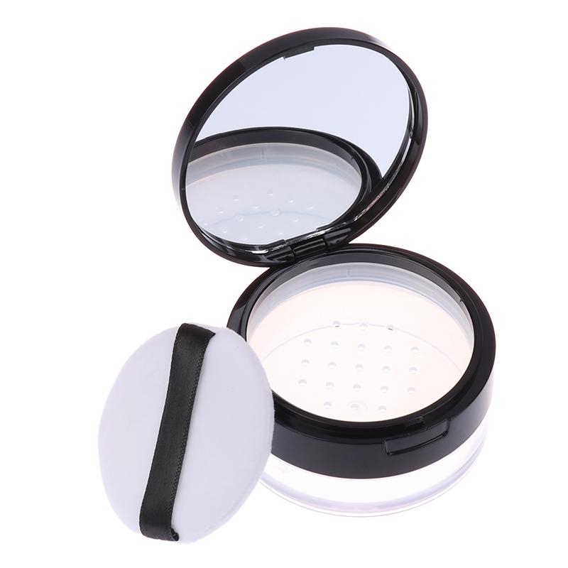 Powder Box Cosmetic Container Travel Empty Refillable Cosmetic Jar Pot Loose Face Powder Sifter Case With Mirror