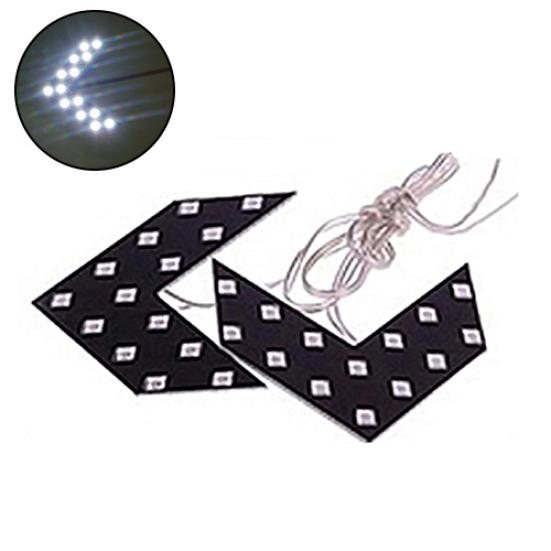 

14 SMD светодиодная стрелочная панель для автомобильного зеркала заднего вида, индикатор указателя поворота белый