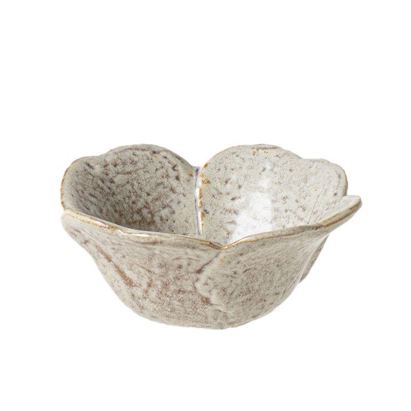 Flower Collection Series Dipping Bowl Hand-Squeezed Japanese Retro Style Hot Pot Taste Plate Ceramic Sauce Vinegar Plate Saucer Household Ceramics