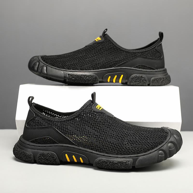 Men s Casual Slip-on Loafers: Breathable Mesh Summer Shoes 45