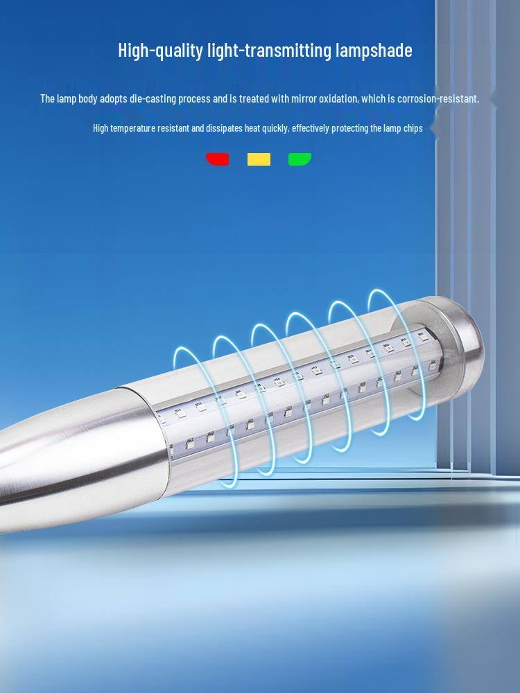 Q7 Aluminum Alloy LED 24V Warning Light: Three-Color, All-in-One Machine Tool Signal with Constant On and Buzzer.