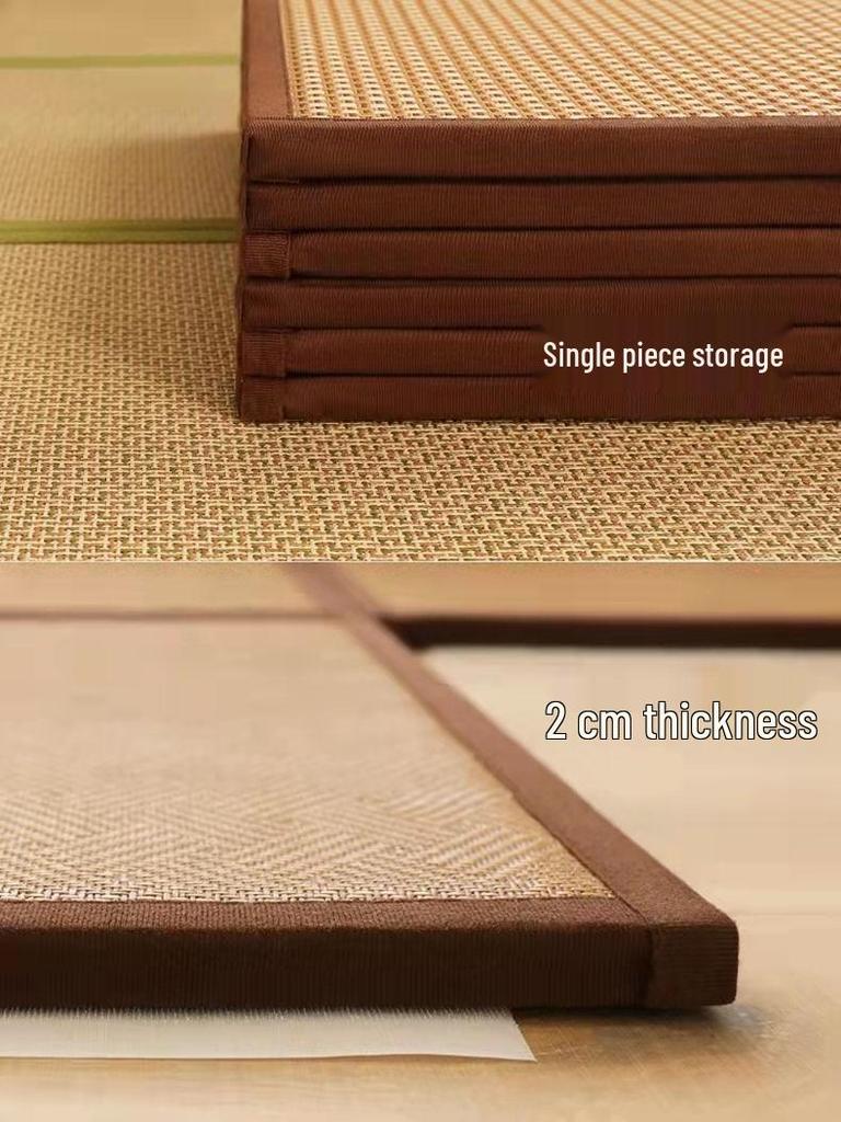Japanese Rattan Tatami Cool Mat: Summer Crawling and Floor Mat for Kids - Ideal for Living Room, Balcony, Bedroom