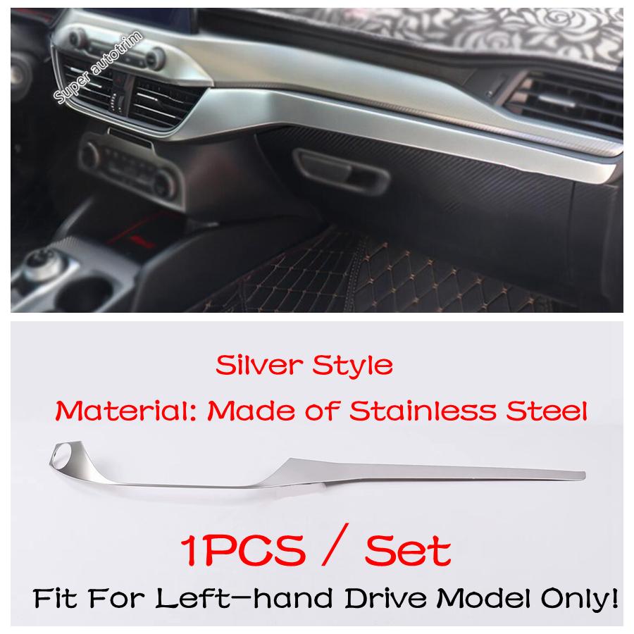 Central Control Dashboard Panel Strip Decoration Cover Trim For Ford Focus MK4 - Stainless Steel Interior Accessories