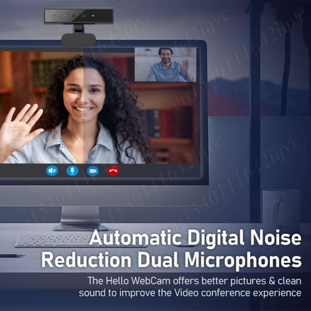 Identification Login Web Camera for Windows 10/11 HD 1080P Detachable USB Computer Facial Recognition Webcam Built-In Microphone