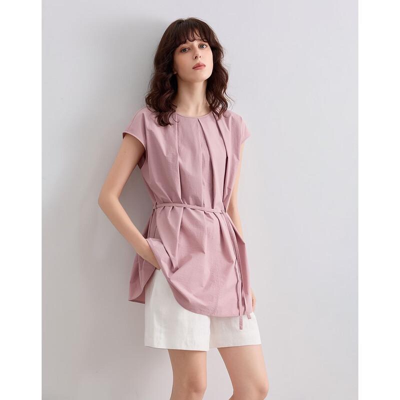 

Demana Women s Sun Protection Quick-Dry Pleated Cap Sleeve Blouse L