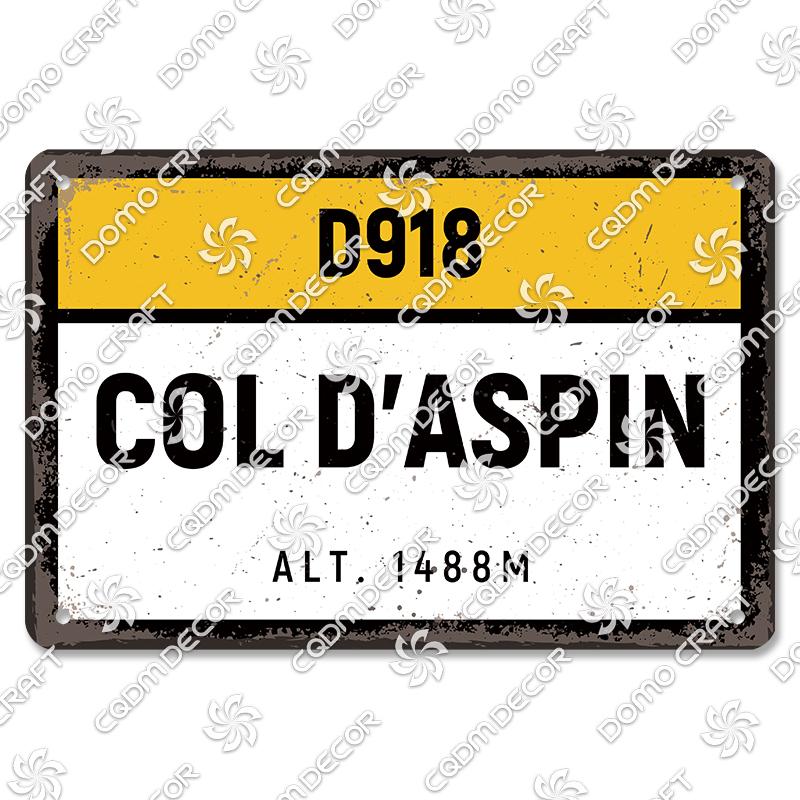 Berg Höhe Poster Metall Blechschilder Col De La Madeleine Hautacam Metallplatte Wanddeko Club Pub Wohnzimmer Zuhause