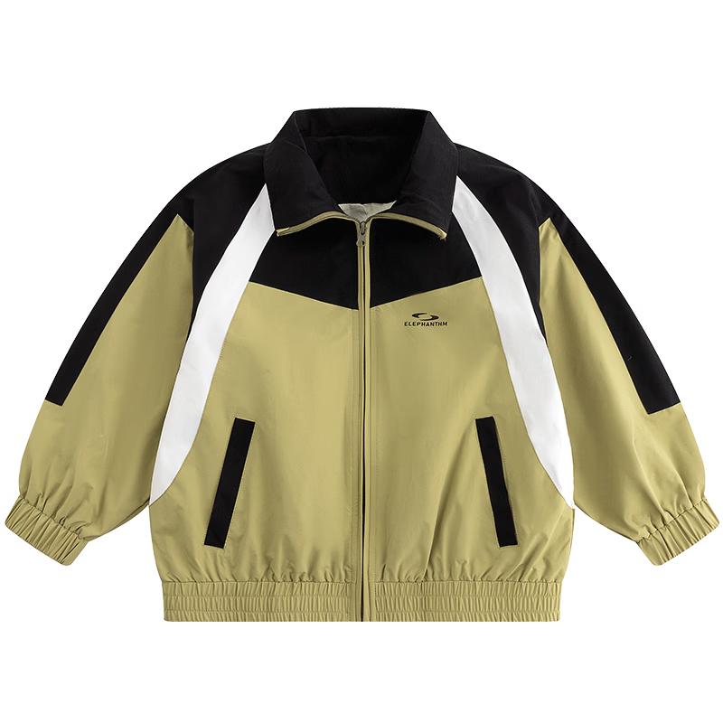 Little Elephant Ham Boys  Green Outdoor Baseball Jacket 160