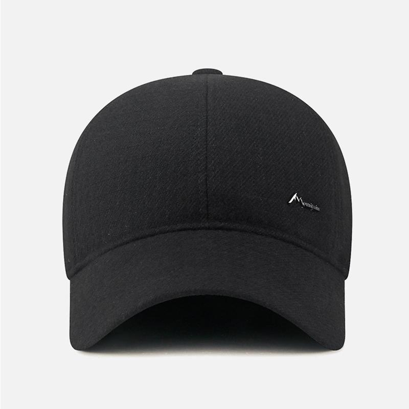 Mens Winter Warm Wool Blend Baseball Cap with Ear Flaps Windproof Dad Hat