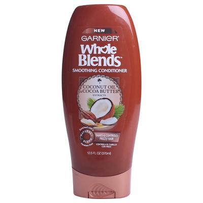 Garnier Whole Blend Odżywka wygładzająca Olejek kokosowy i Masło kakaowe, 370 ml, 1 opakowanie