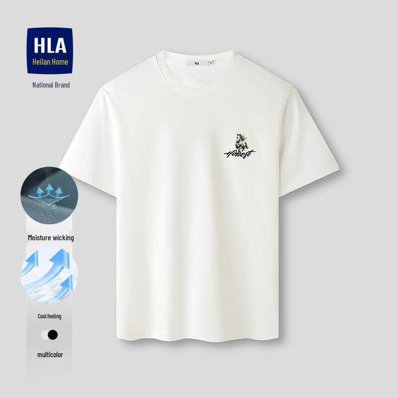 HLA Men s Cooling Moisture-Wicking Round Neck T-Shirt L