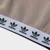 adidas Felpa da donna a maniche lunghe con cappuccio e coulisse con stampa logo Trefoil originale marrone HB6032