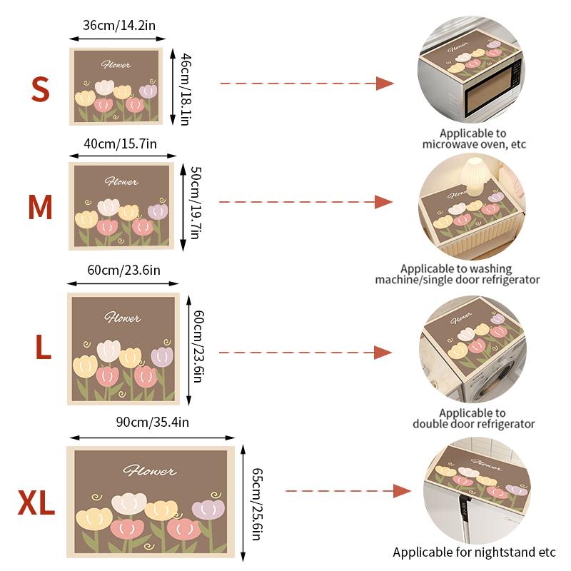 Blumendruck Waschmaschine Staubschutz Pad Abtropfmatte Tisch saugfähige Matte Mikrowelle Staubschutz Küche Badezimmer Accessori
