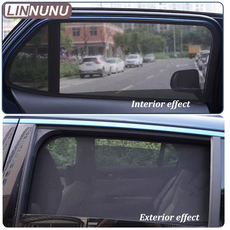 Linnunu for Lynk & Co 05 Lie Car Sunshade Magnetic Mesh Curtain Side Window Sun Shade Uv Protection Visor Summer Accessories