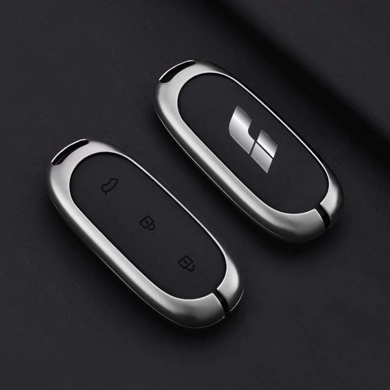 Ideal L6 L7 L8 L9 Key Fob Case: High-End Metal Protective Shell for Car Accessories