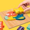Hochwertiges 3D-Holzpuzzle, Baby-Cartoon-Tierverkehrspuzzle, frühes Lern- und Erkenntnisspiel, Puzzlespielzeug für Kinder