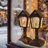 Snowfall Water Lanterns: Christmas & New Year Ornaments with Lights - Window Decoration Night Light
