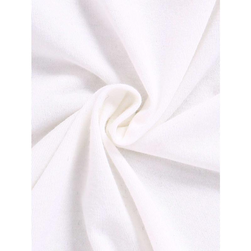 European Size Childrens Crew-neck Short-sleeved T-shirt with Bowknot Pattern Print