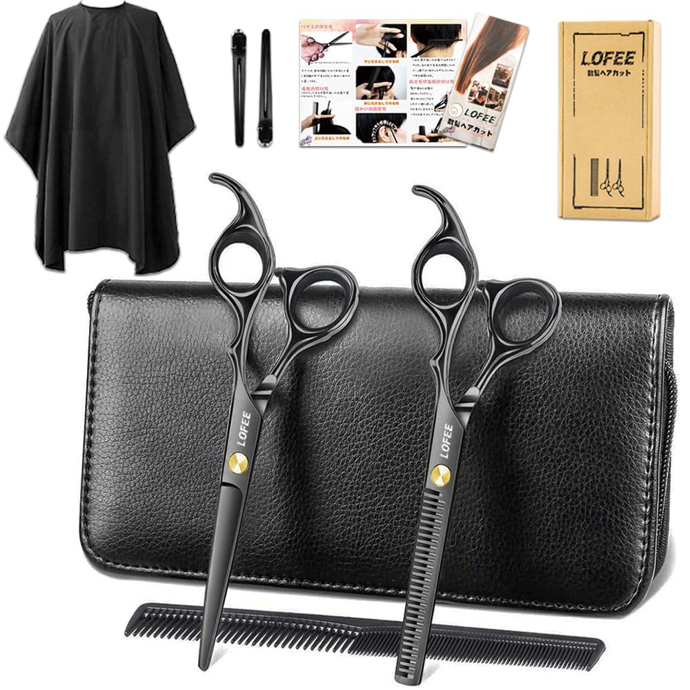 

LOFEE Парикмахерские ножницы Левые и Режущие Режущие Зарегистрированный Бренд Набор, Ножницы, Правые, Профессиональные, Для начинающих, Парикмахер, Барбер, Самостоятельная стрижка,