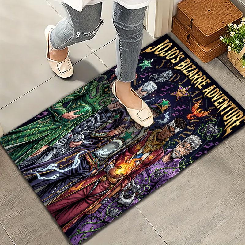Jojos Bizarre Adventure Teppich Teppich für Wohnzimmer Schlafzimmer Zuhause Sofa Dekoration Kinder Spielen Rutschfeste Bodenmatte