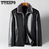 Genuine Leather Fur One Leather Jacket Men's Short Leather Jacket Men's Winter In The Young Padded and Thickened Jacket