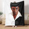 1pc Scarface-Inspired Flannel Blanket - Soft Cozy All-Season Throw for Bedroom, Sofa, Camping, Travel - Perfect Gift for Movie FansB39