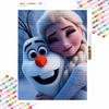 Disney Diamond Art Painting Kit – Elsa Olaf Sparkling Scene Craft, Home Wall Decor, Handmade Gift