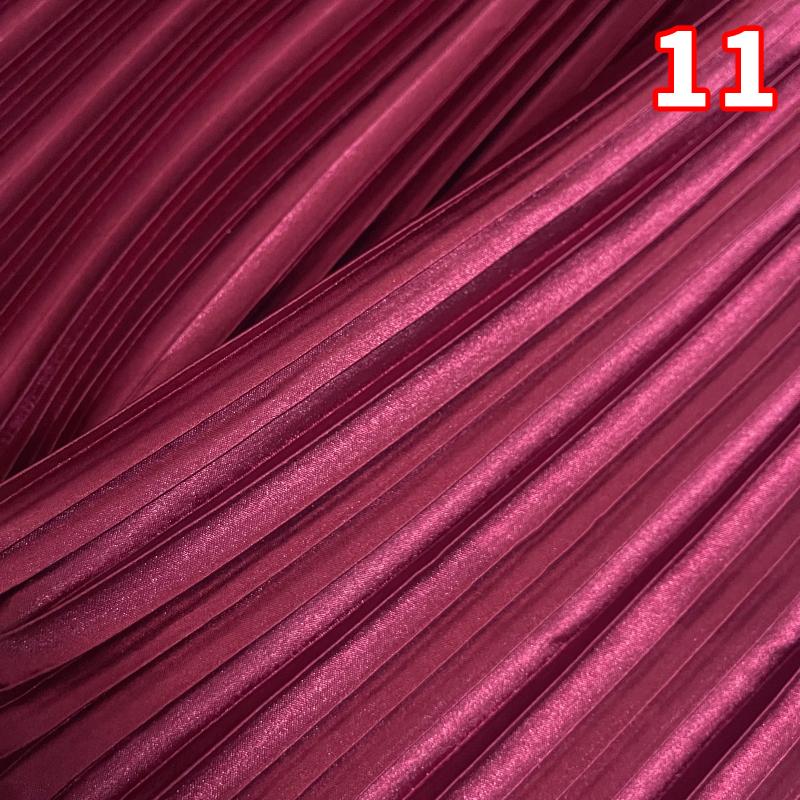 Pleated Satin Fabric By Meter for Needlework Dress Skirt Costume Clothes Diy Sewing Cloth Soft Glossy Smooth Plain White Pink