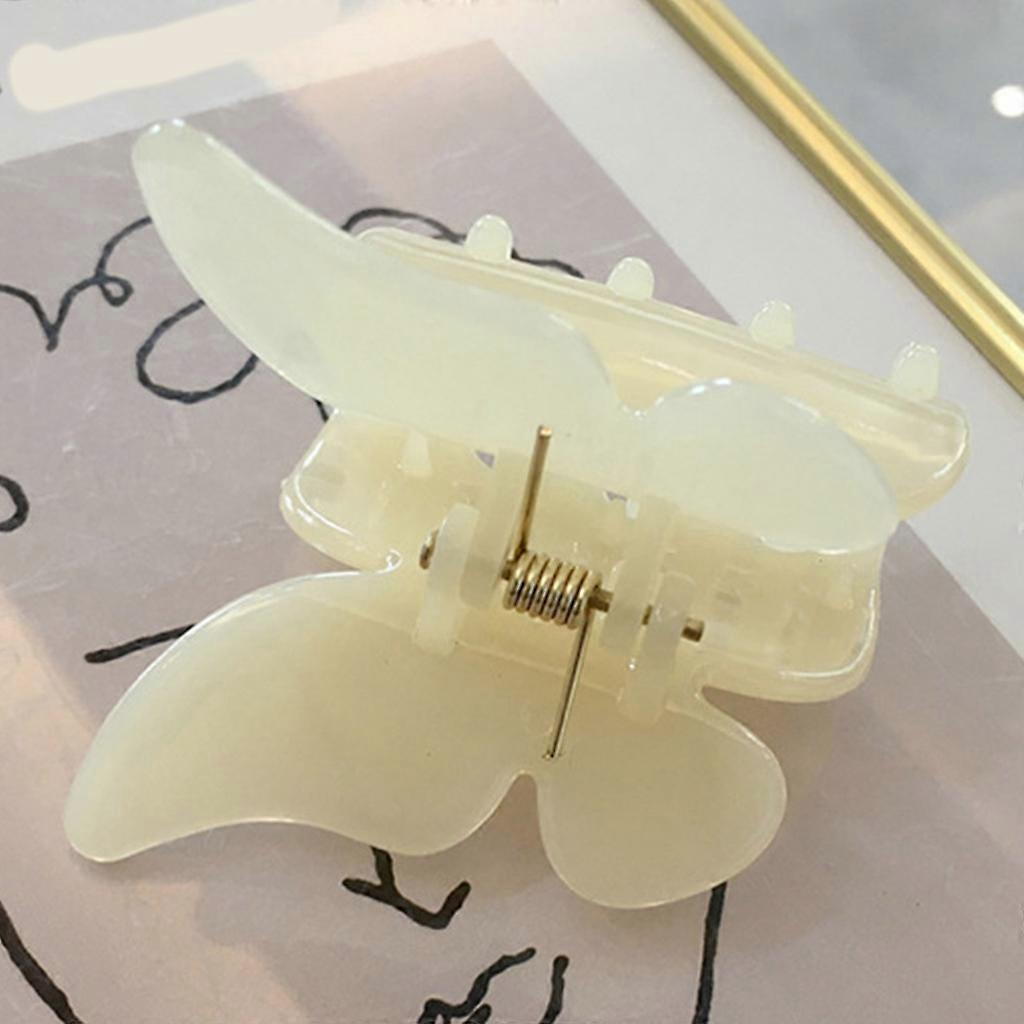 Women Sweet for Butterfly Hair Claw French Style Vintage Acrylic Jaw Clip Jelly Candy Color Hairgrips Ponytail Barrettes Green