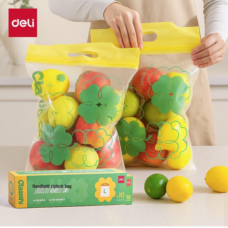 Deli Large Thick Fresh-keeping Self-Sealing Food Storage Bags 800₽