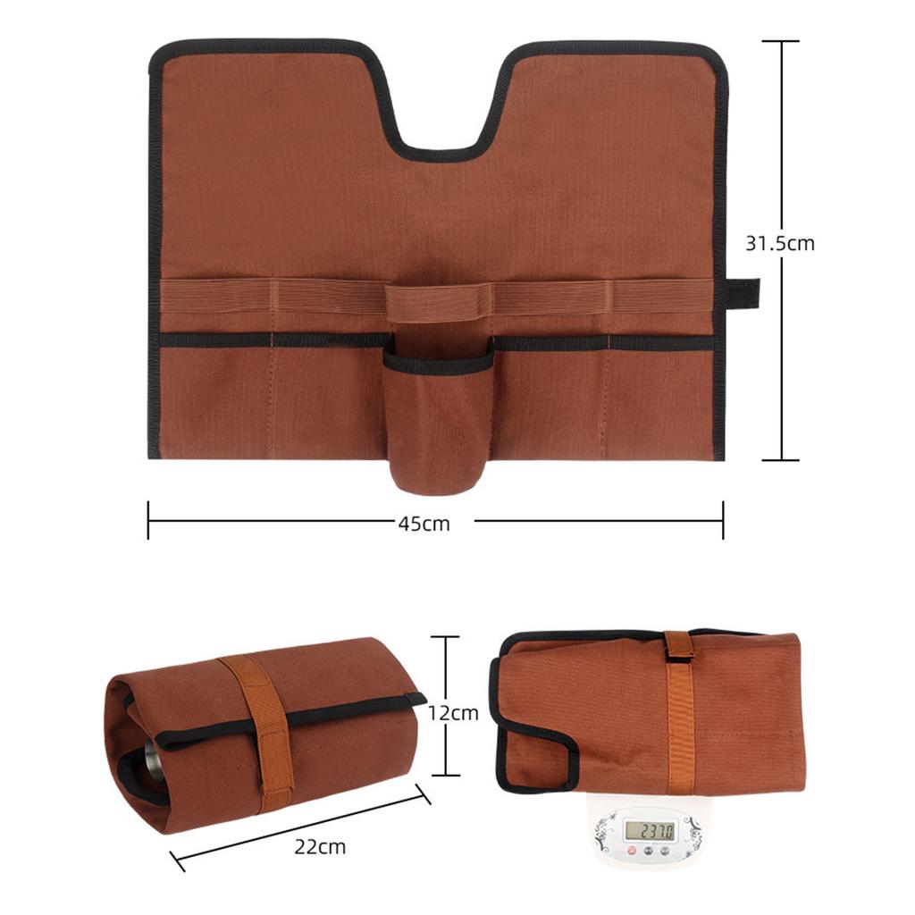 Cocktail Set Carry Bag Portable Folding Roll Strap Professional Mixology Bartender Bag for Camping Outdoor