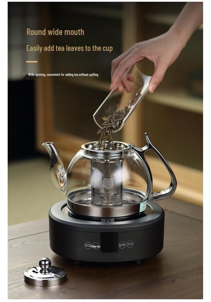 Heat-Resistant Glass Teapot: Induction Cooktop-Ready Kettle for Boiling Water and Brewing Tea