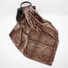 90cm Leopard Print Satin-Finish Scarf - Lightweight Simulated Silk Square for Women Spring Summer Versatile Chic
