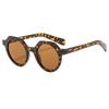 New sunglasses round color matching sunglasses men's and women's personalized trendy sunglasses anti-blue flat glasses