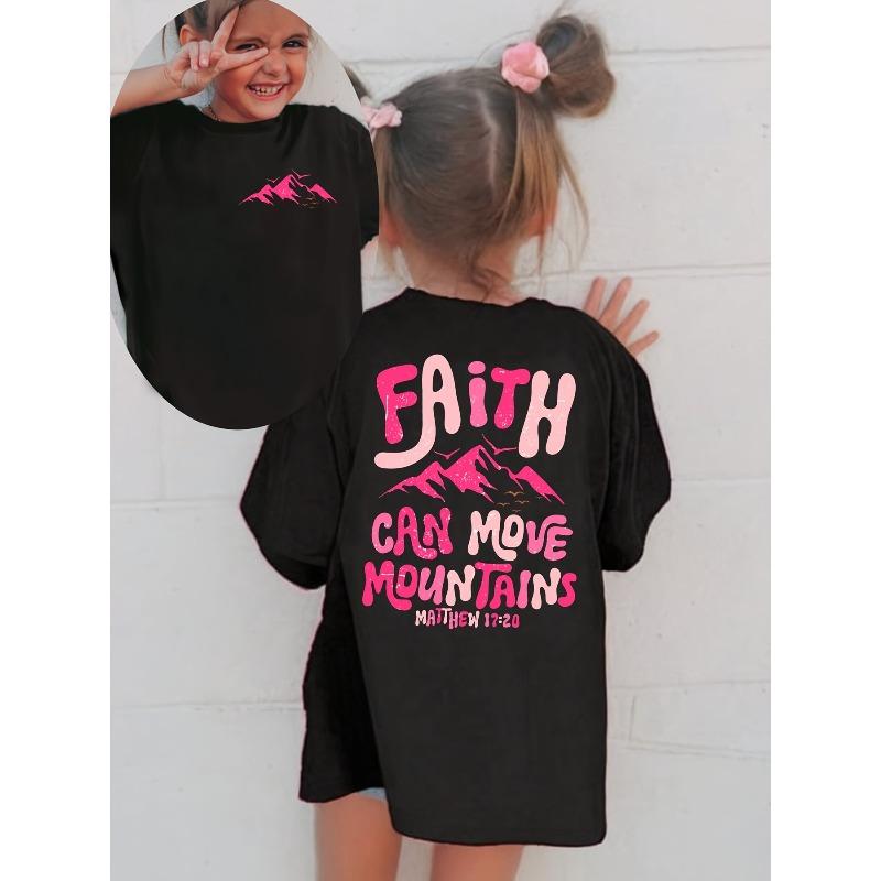 

European sizes Girls Inspirational Black T-Shirt | Perfect for Young Dreamers & Adventurers, Fun Graphic Tee for Everyday Wear 98cm чёрный