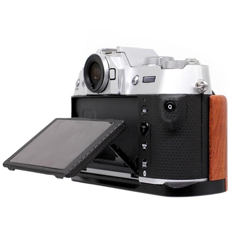 Impugnatura a L per Fotocamera X T50, Piastra a sgancio rapido Manico in Legno di Pero per Tutti i Generi Scena