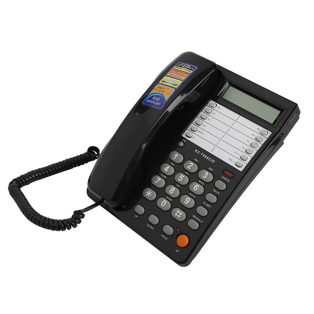 Corded Phone with Answering NaMachine, Buy a Landline Phone with an Elastic Cable Wall Table Telephone DTMF/  for Home Hotel