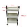 1:6 Dollhouse Food Cart Utility 3 Trays Rack Shelf Exquisite Miniature with Rolling Wheel Dining for Kitchen Decor Furnishings