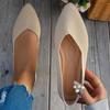 Spring and Autumn Flat Shoes Fashion Leisure Women's Flat Shoes Pointed Knitting Elastic Comfortable Boutique Shoes