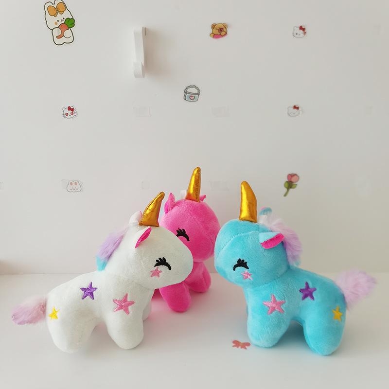 Unicorn Doll Pendant Cute School Bag Hanging Ornament Wedding Gift Children's Toy Claw Machine Keychain