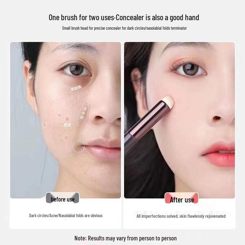 Multifunktionaler Lippenpinsel mit runder Spitze zum matten Verblenden und für Detailarbeiten mit Concealer - Tragbares und stilvolles Make-up-Werkzeug.