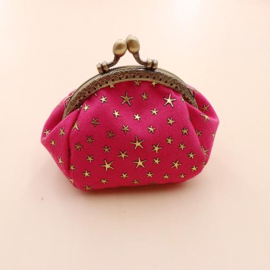 Five-Pointed Star Coin Purse Mini Kiss-Lock Change Purse