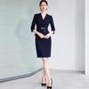 AD Navy Blue Women's Blazer Dress - 2025 Spring Style, High-End Professional Workwear, Goddess-Like Elegance