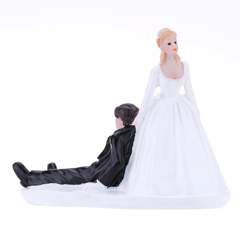 High Quality Synthetic Resin & Groom Wedding Cake Topper Romantic Wedding Party Decoration Adorable Figurine Craft Gift