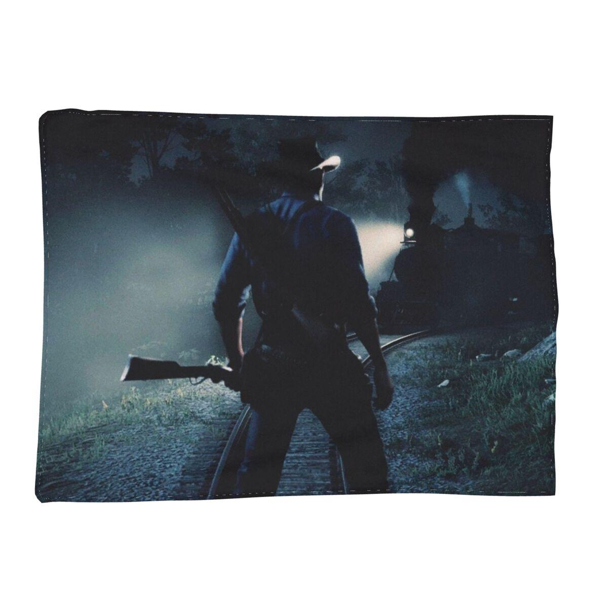 

Arthur Morgan Hearts Blanket Soft Warm Flannel Throw Blanket Bedding for Bed Living room Picnic Travel Home Sofa 80x120cm