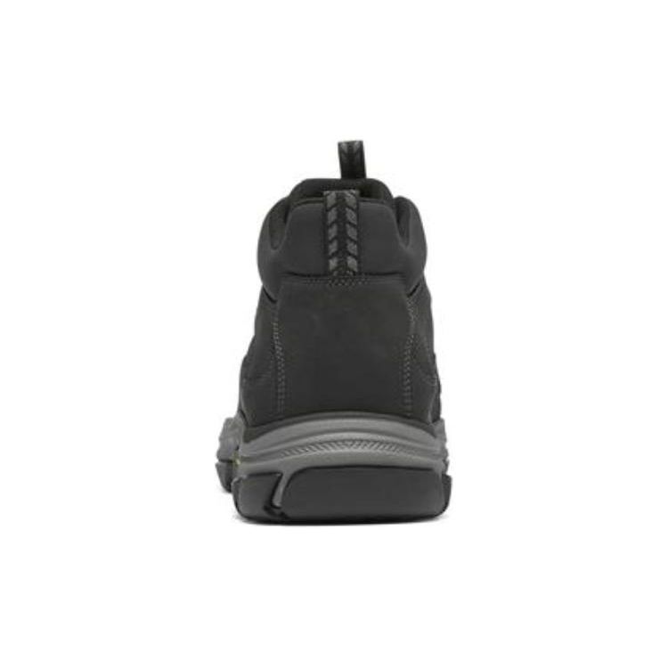 Skechers Respected Series Leather High-Top Hiking Shoes Men hiking shoes Black 204454C-BLK