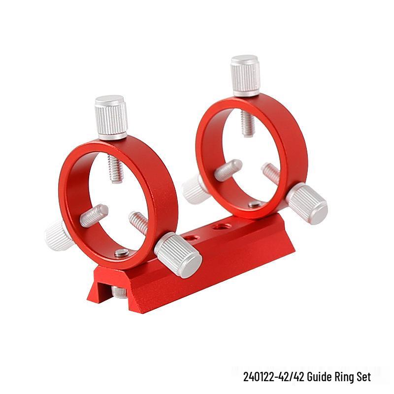 

Комплект направляющих колец для астрофотографии Starlink: Включает трехточечные кольца 42/50/60/68/80/90/102 мм, 1 пластину, 8 винтов - Красный